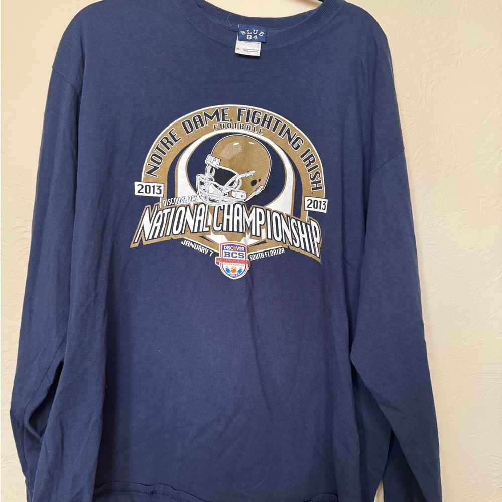 Blue 84 Notre Dame Fighting Irish Navy Long Sleeve Tee